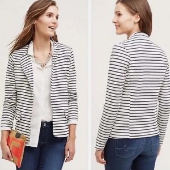 Anthropologie Jackets & Blazers - Anthropologie - Dolan - Striped Left Coast Ava Knit Blazer